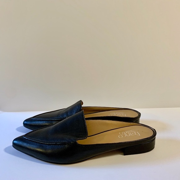 Franco Sarto Shoes - Franco Sarto Black Flat Mule Size 8.5